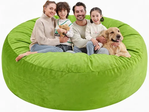 Vista 78 de Silla de Puf de 2 pies, Sillas de Puf Cómodas con Relleno de Espuma Viscoelástica, Sofá de Puf Esponjoso con Cubierta de Terciopelo Holandés, Sillas