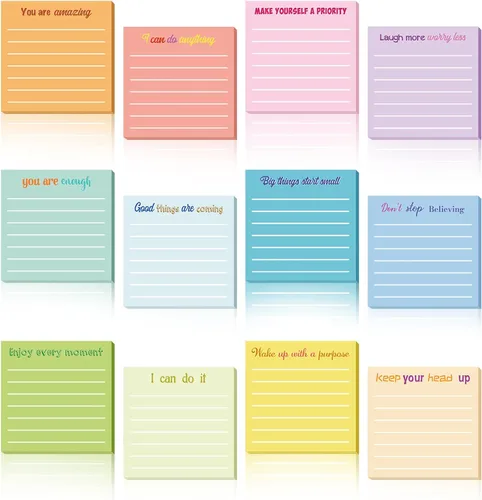 Vista 16 de Yinder 12 notas adhesivas inspiradoras, bonitas notas adhesivas motivacionales, regalos de agradecimiento a los empleados, a granel para profesores