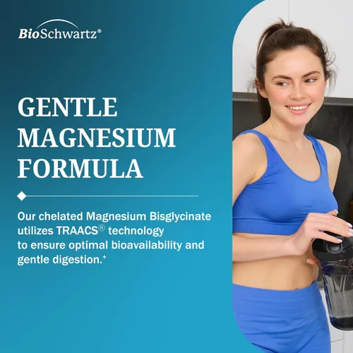 Vista 2 de Suplemento quelado en polvo de bisglicinato de magnesio - Suplemento en polvo de glicinato de magnesio de alta absorción para mujeres y hombres