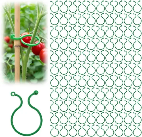 Vista 8 de Clips de soporte para plantas, clip de plástico seguro para plantas, clips de enrejado para tomate, uva, vid, verduras, clip de fijación de plantas