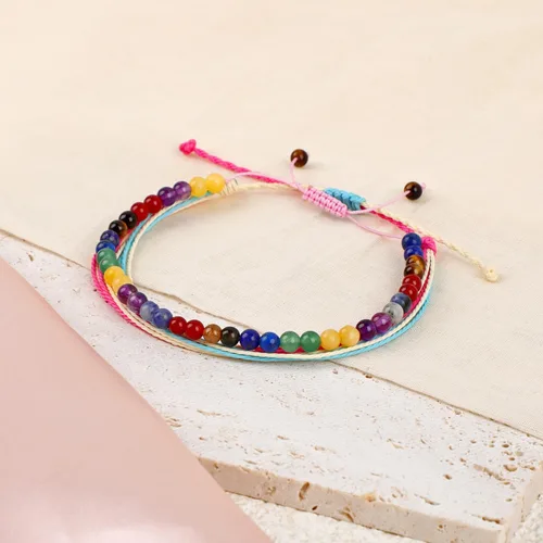 Vista 5 de LPBeads Pulsera de piedra natural hecha a mano de tamaño ajustable