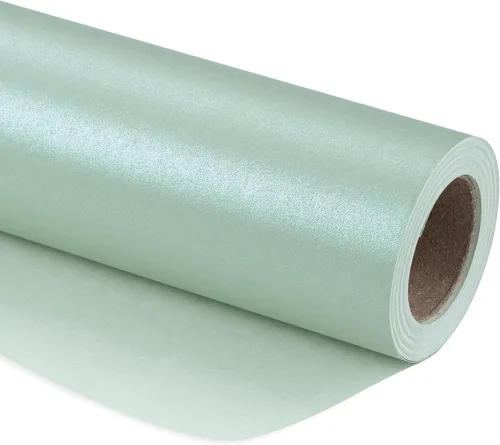 Vista 12 de RUSPEPA Papel de regalo negro mate, color liso perlado, papel lustre perfecto para bodas, cumpleaños, Navidad, baby shower, 17 pulgadas x 32.8 pies