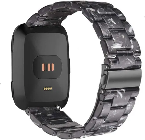 Vista 2 de Correa de repuesto para reloj inteligente Fitbit Versa/Versa 2/Edición especial/Lite, pulseras de resina de moda para mujeres y hombres, pulsera
