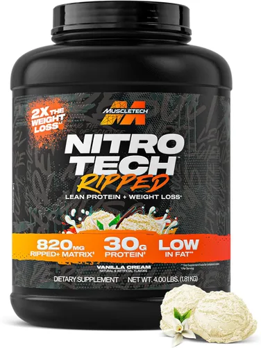 Vista 9 de Polvo Nitro Tech Ripped Muscletech, PROMEXTRA907, Verde, 1, 1 Nitro-Tech Ripped Whey Isolate & Peptides Smoothie Mix for Lean Muscle for Women &