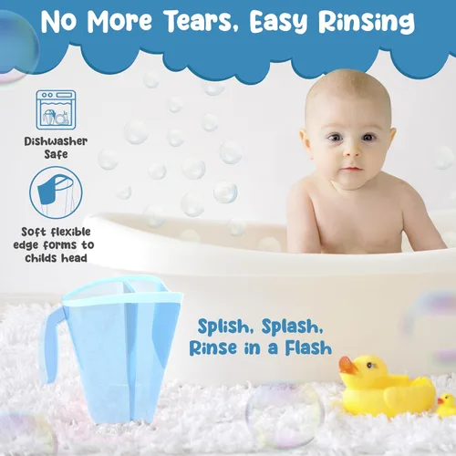 Vista 4 de Taza de enjuague de champú para niños Cubo de baño para bebés Cubo de enjuague para bebés sin lágrimas - Tres opciones