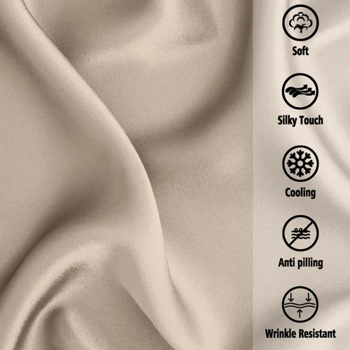 Vista 5 de THE LINEN COMPANY Tencel - Juego de sábanas de 3 piezas, 100% orgánico, natural, 300 hilos, refrescante, extrasuaves, suaves como la seda, sábanas