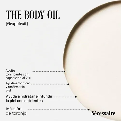 Vista 3 de El Aceite Corporal. Tratamiento Multi-Nutrientes Para Piel Radiante 2% Aceite De Capsaicina Fórmula ligera y de rápida absorción. Nutre e hidrata