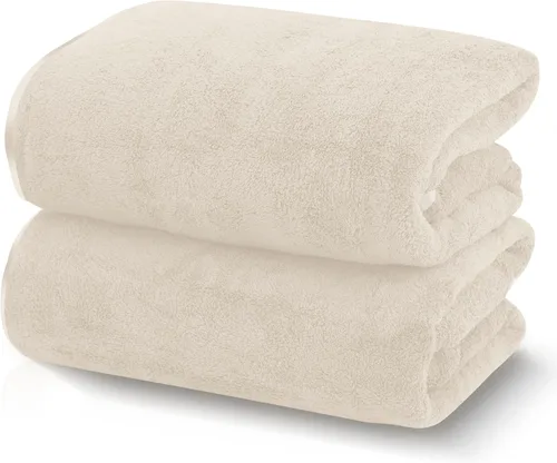 Vista 47 de TENSTARS Toallas de baño de seda con dobladillo para liquidación de baño - 27 x 55 pulgadas - Ligeras, delgadas, de secado rápido - Toalla