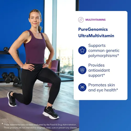 Vista 3 de Pure Encapsulations PureGenomics UltraMultivitamin Apoyo para polimorfismos genéticos comunes* 90 cápsulas