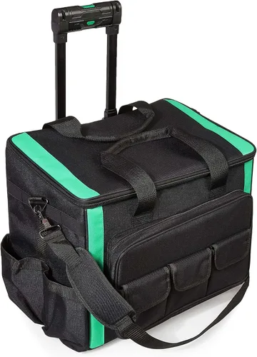 Vista 8 de Amazon Basics Mochila para herramientas, bolsa iluminada, color negro, 55 bolsillos