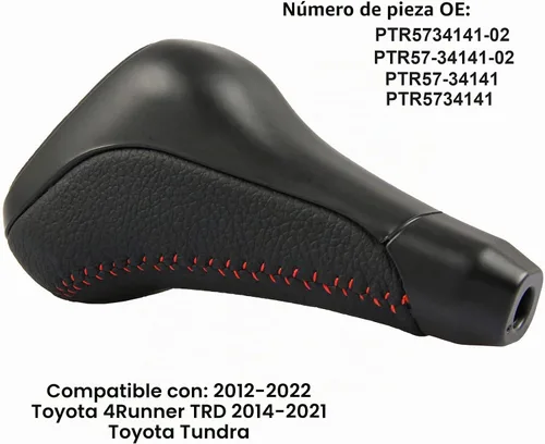 Vista 2 de Pomo de cambio automático para Toyota 4Runner TRD Pro 2010-2023, Tundra TRD Pro 2007-2021 Reemplazo para PTR5734141-02 PTR5734141