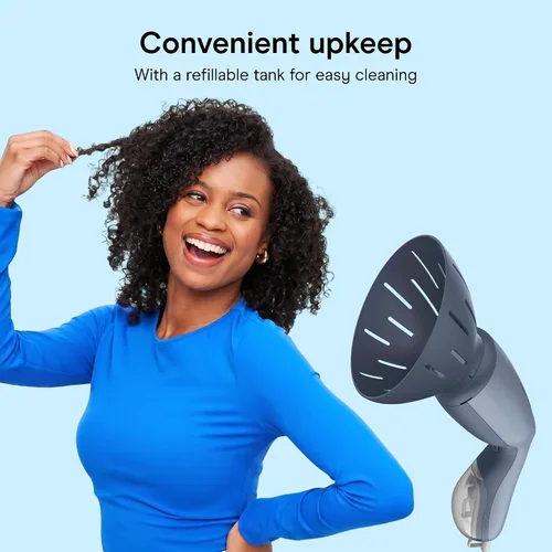 Vista 6 de Infiniti PRO Conair Steam Therapy - Vaporizador de cabello portátil con accesorio difusor de 7 pulgadas, calentamiento de 30 segundos, vapor
