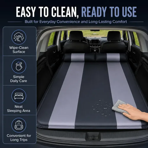 Vista 2 de Colchón inflable para Geely Monjaro SUV, cama de aire para automóvil con almohada para viajes de campamento, almohadilla de dormir portátil de carga