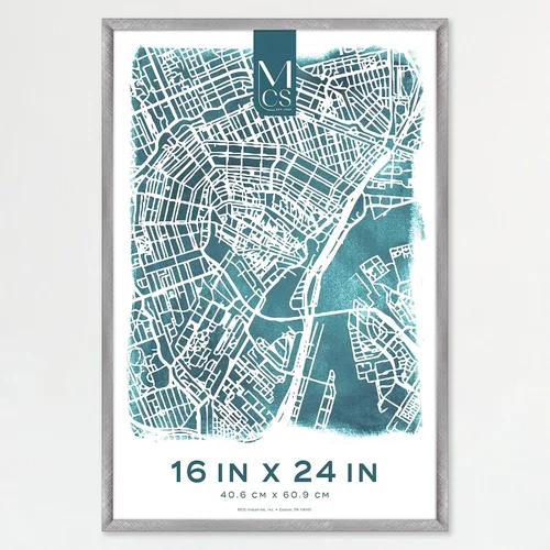 Vista 10 de MCS Edgeline - Marco de póster de metal, para arte de pared, carga trasera, 12 x 18 pulgadas, color negro