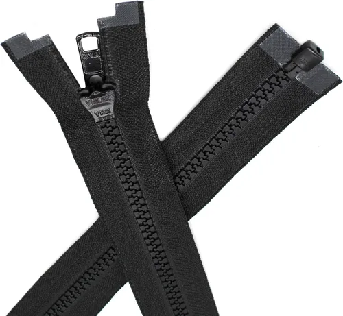 Vista 4 de Ski & Sport Vislon Zipper ~ YKK #5 Plástico moldeado ~ Separación - Negro (1 cremallera/paquete) Fabricado en Estados Unidos (8 pulgadas)