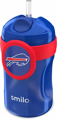 Vista 16 de Smilo Vaso con popote de Arizona Cardinals con licencia oficial de la NFL, para bebés y niños pequeños, con popote de silicona ponderado y capacidad