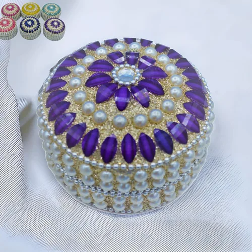 Vista 9 de Caja de perlas para joyería, recuerdo indio, recuerdo de boda, Thamboolam, boda paquistaní, recuerdo Pooja, regalo de Diwali, favor Navrathri
