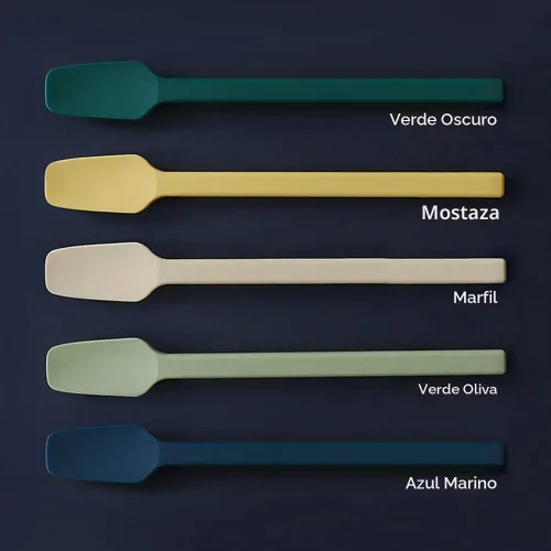 Vista 4 de Carrotez Cuchara pequeña de silicona para espátula, 7.3", 1 pieza - Verde Verde profundo