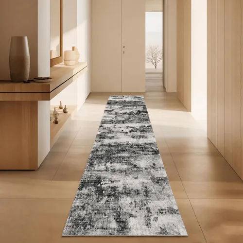 Vista 13 de Alfombra de pasillo lavables de 2 x 5, moderna alfombra abstracta para corredor, alfombra de pasillo de cocina ultrafina con respaldo