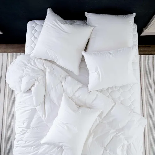 Vista 3 de Pine Cone Hill Mantra Down - Cojín alternativo para almohada, tamaño europeo, patrón sólido blanco