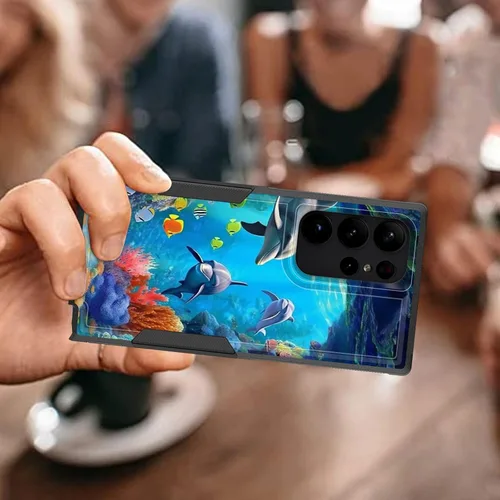 Vista 36 de Funda para Galaxy A14 5G, resistente de doble capa híbrida de policarbonato duro, goma suave, a prueba de golpes, funda protectora resistente