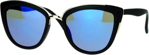 Vista 2 de SA106 gafas de sol de ojo de gato de gran tamaño espejo espejo de color para mujer