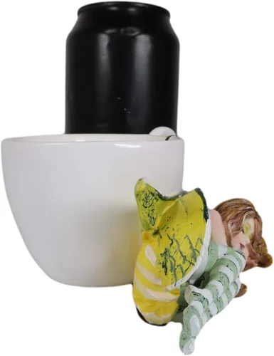 Vista 5 de Ebros Gift Amy Brown Fantasy Manzanilla calmante en taza de té con figura de hadas durmiendo escultura festiva coleccionable