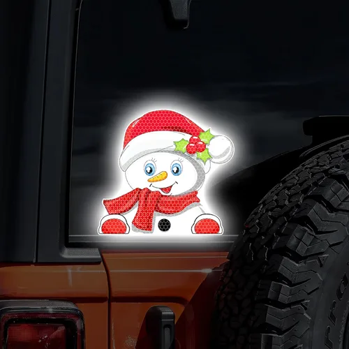 Vista 68 de Pegatina Navideña de Papá Noel Asomado, Lindas Pegatinas de Venado y Muñeco de Nieve para Ventana, Adhesivos para Parachoques de Coche, Adornos