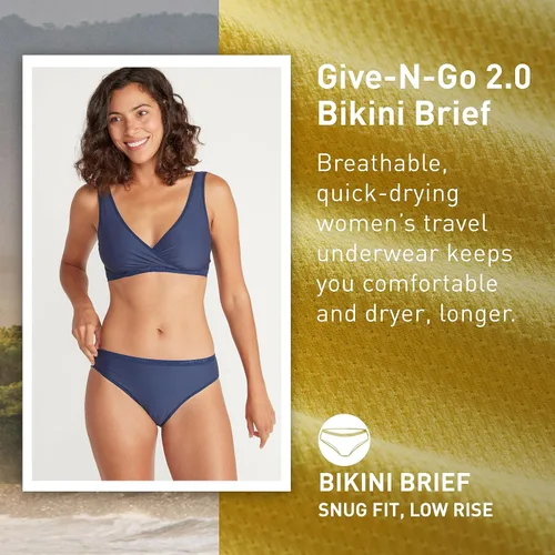 Vista 28 de ExOfficio Give-N-Go 2.0 - Calzones de bikini para mujer, transpirables, duraderos, de fácil cuidado, ropa interior de viaje