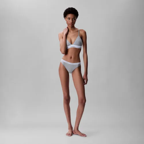 Vista 3 de Calvin Klein Bralette moderno de algodón ligeramente forrado triangular sin aros para mujer