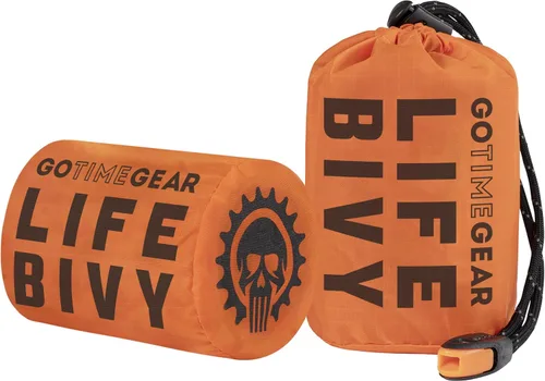 Vista 11 de Go Time Gear Life Bivy Emergency Survival Sleeping Bag Thermal Bivy - Use as Emergency Bivy Sack, Survival Sleeping Bag, Mylar Emergency Blanket