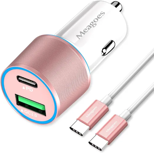Vista 9 de Cargador de coche USB C de 67.5 W, carga súper rápida, bloque de puerto USBC y QC3.0 de 45 W para iPhone 17 Pro Max/Air/16/15/iPad, teléfono celular