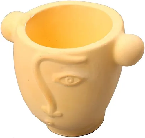 Vista 5 de Molde de silicona de cemento Ceative Face Flower Pot Mold DIY Pen Holder Making Tools