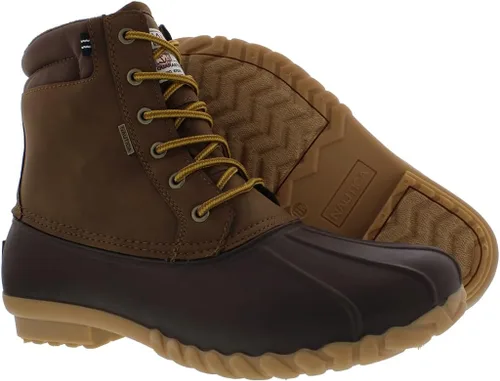 Vista 2 de NAUTICA Mens Duck Boots Waterproof Shell Insulated Snow & Rain Boot -Lace-Up Winter Shoe- Channing (WideMedium Width)