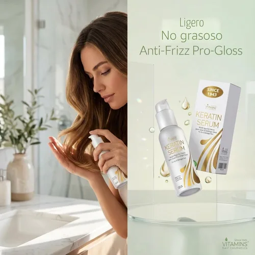 Vista 6 de Sérum para el cabello con queratina y proteína, complejo premium de aceites de hierbas de lujo, nutre y rejuvenece el cabello seco y dañado