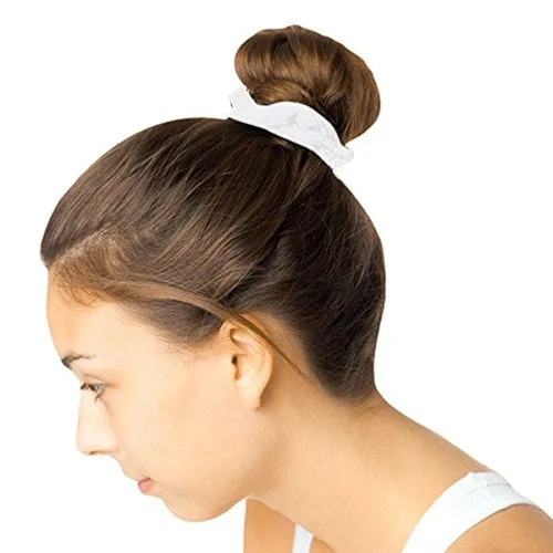 Vista 4 de Pack de 12 Scrunchies de algodón para el pelo de una sola Jersey de color sólido de coleta titulares de pelo para niña, Negro
