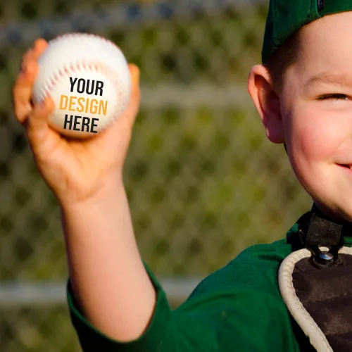 Vista 5 de Béisbol personalizado con impresión de béisbol personalizada de 2 lados, añade tu foto o logotipo o texto, regalo de vacaciones de béisbol