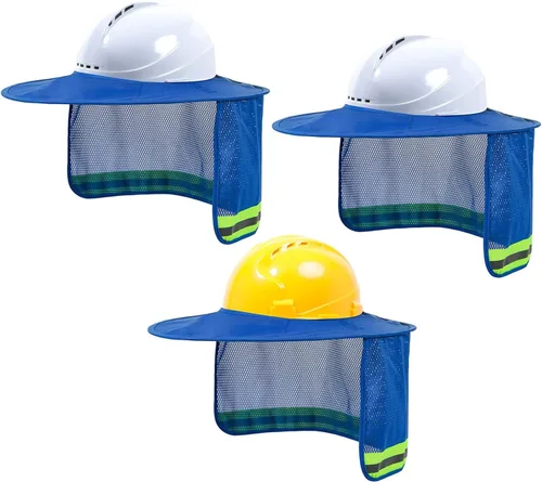 Vista 12 de TCCFCCT Parasol para sombrero duro, escudo de cuello de ala completa, 2 paquetes, casco duro no incluido