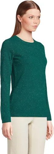 Vista 3 de Lands' End Suéter de cachemir con cuello redondo