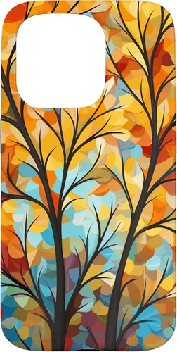 Vista 14 de Otoño y otoño, hojas coloridas, otoño color árbol caso para iPhone 16
