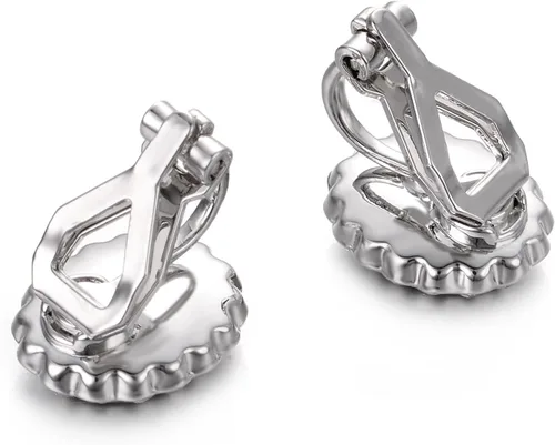 Vista 5 de Yoursfs Austria - Aretes de clip de cristal para mujer, chapados en oro de 18 quilates, joyería de moda con halo de circonita cúbica, aretes sin