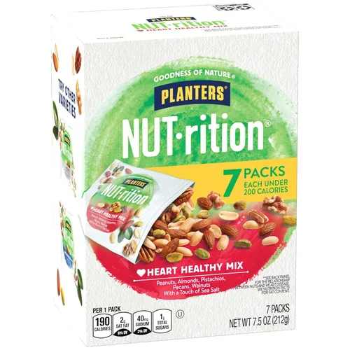 Vista 3 de Planters NUT-rition, caja de onzas Mixed Nuts Snack Packs: Peanuts, Almonds, Pistachios, Pecans, Walnuts. Snacks for Adults. Healthy Snacks