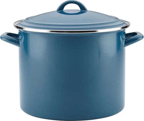 Vista 7 de Ayesha Curry Kitchenware Ayesha Curry - Olla esmaltada de curry en acero con tapa, 12 cuartos de galón, azúcar morena Azúcar Moreno