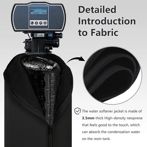 Vista 3 de Bitubi Chaqueta de neopreno suavizante de agua, suavizante de agua para exteriores y cubierta para tanque de filtro para evitar la sudoración