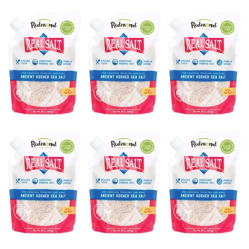 Vista 9 de Redmond Real Sea Salt - Sal natural de palomitas de maíz sin refinar, bolsa de 10 onzas