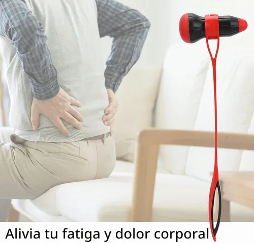Vista 5 de Martillo masajeador, masajeadores manuales de espalda, martillo de silicona para aliviar el estrés, martillo de masaje elásticamente flexible