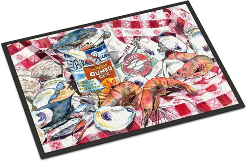 Vista 65 de Caroline's Treasures 1006MAT Pass Bait Shop - Felpudo de 18 x 27 pulgadas, para interiores y exteriores, para entrada, antideslizante, lavable