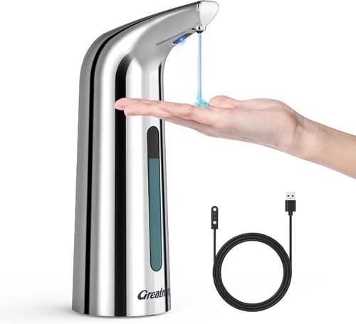Vista 7 de Dispensador Automático Ajustable de Jabón Sin Contacto, Dispensador de Bomba de Jabón Líquido Sensor Sin Contacto con 4 Niveles Ajustables