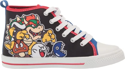 Vista 6 de SUPER MARIO Brothers Mario Luigi Nintendo - Zapatos deportivos de caña alta y con cordones para niños pequeños talla 7 a 12