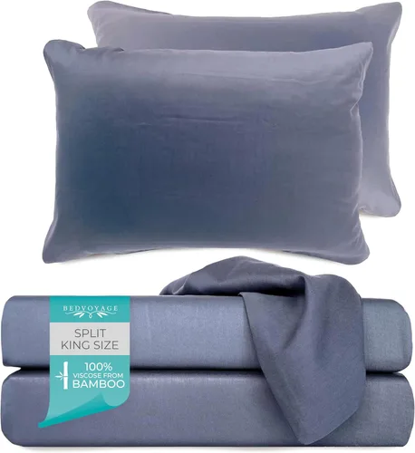 Vista 24 de BedVoyage Sábanas refrescantes tamaño Queen – Viscosa de bambú, juego de sábanas para personas que duermen con calor, bolsillo profundo de 18 Marfil